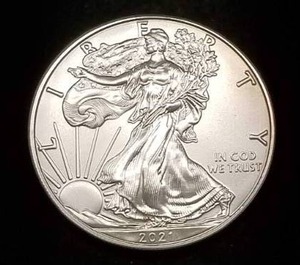 2021 type 1 AMERICAN SILVER EAGLE 1 TROY OZ .999 FINE SILVER DOLLAR