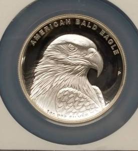 2014P TUVALU PROOF HIGH RELIEF AMERICAN BALD EAGLE PF70 ULTRA CAMEO NGC