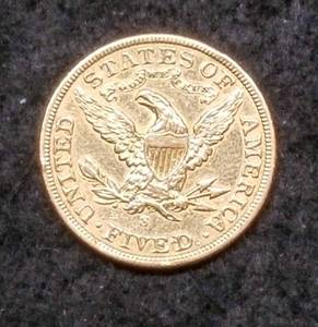 1901-S US $5 GOLD LIBERTY AU