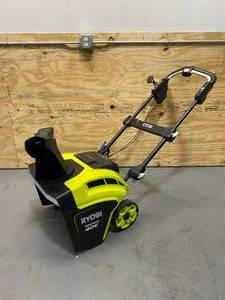 lot 34 image: RYOBI RY40806 Cordless Brushless 40 volt 21 Inch Snow Blower. (Tool Only)