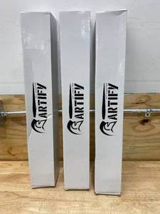 lot 113 image: ARTIFY Lot of 3-  73 Inches Double Tier Easel Stand, Adjustable Height from 22-73, 3 in 1, for Painting and Display with a Carrying Bag and Spare Parts 1PACK