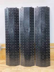 lot 115 image: ANBOTEK Lot of 3- Floor Cord Cover Cord Protector Drop Over Drop Track Cable Ramps for Office Warehouse - Black