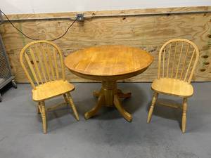 lot 18 image: Dining Table with Two Chairs