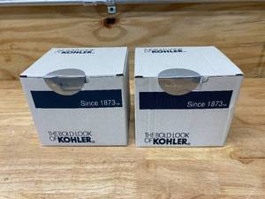 lot 38 image: KOHLER Lot of 2- K-444-CP Memoirs (R) multifunction shower heads with Classic design in Polished Chrome