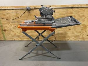 lot 6 image: RIDGID 12 Amp Corded 8 in. Tile Saw with Extended Rip and Stand