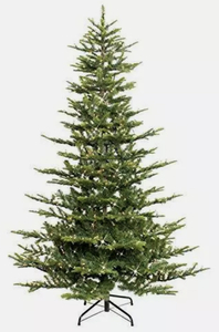 lot 88 image: Green Color Pre Lit Aspen Fir Artificial Christmas Tree with Clear Lights (7.5 tall)