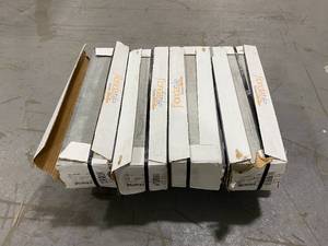 lot 106 image: FLORIDA TILE HOME COLLECTION Lot of 4 Cases of- Wind River Grey 6 in. x 24 in. Porcelain Floor and Wall Tile (14 sq. ft.case)
