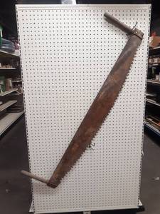 lot 1021 image: Antique 2-Man Saw - About 54 Long Overall