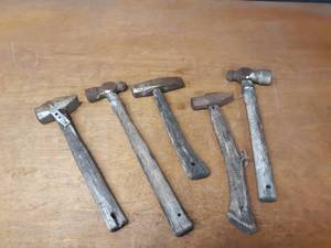 lot 1047 image: Lot of (5) Antique Hammers  Mauls