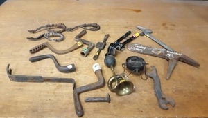 lot 1166 image: Lot of Stove Handles, Cranks, IH Wrench, Tools and More