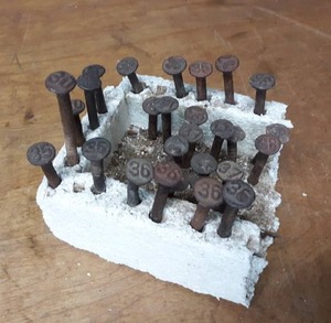 lot 1182 image: Large Lot of (29) Antique Dated Railroad Nails - All are 1930s