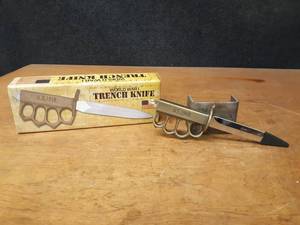 lot 1199 image: World War 1 Trench Knife - Reproduction - Overall about 11 Long
