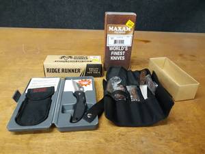lot 1200 image: Set of (5) Ridge Runner Knives and Maxam Pro Series Knife - All new