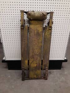 lot 1312 image: Vintage Metal and Wood Mechanics Creeper - About 36 x 15