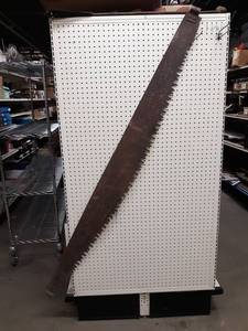 lot 1315 image: Large Antique 2-Man Saw - No Handles - Overall about 73 Long