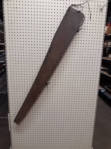 lot 1318 image: Antique Wood Saw Blade - About 48 Long