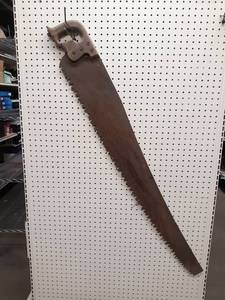 lot 1322 image: Antique Wood Saw - About 54 Overall