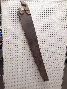 lot 1326 image: Large Antique Saw - Overall about 46 Long