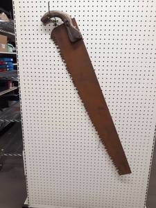 lot 1327 image: Large Antique Saw - Overall about 46 Long