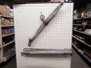 lot 1344 image: Lot of (3) Antique Wood and Steel Eveners - All about 29 Long