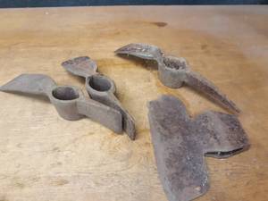 lot 1375 image: Lot of (4) Antique Pick Axe and Axe Heads