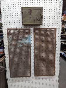 lot 1265 image: Metal Grates and Cast Iron Door