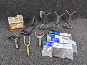 lot 1280 image: Lot of Slingshots and Iron Ore Samples - Grandpa Says the Taconite Pellets work GREAT with the Slingshots