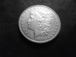 1891 CC Morgan Silver Dollar