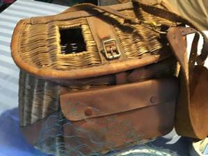 lot 651 image: Antique Fishing Basket Set