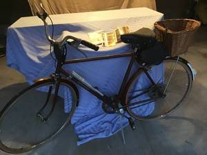lot 673 image: Raleigh Sprite Bike with Brooks Spring Seat