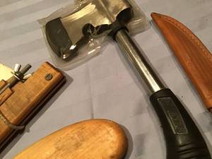 lot 694 image: Saw, Hatchet and Knife Stuff