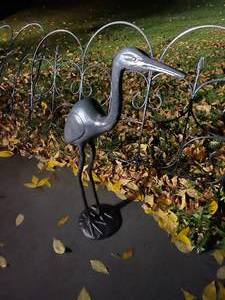 lot 701 image: Cast Iron Bench and Metal Crane