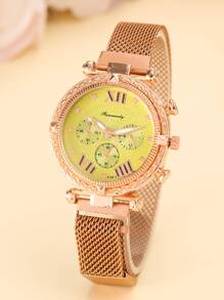 1pc Triple Dial Quartz Watch & 2pcs Bracelet