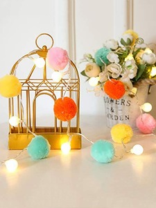 1pc Pom Pom Decor String Light