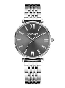 1pc Round Pointer Quartz Watch & 1pc Bracelet