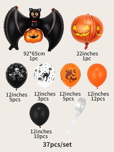 37pcs Halloween Pattern Decorative Balloon
