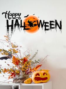 1pc Halloween Slogan Graphic Wall Sticker