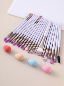 20pcs Makeup Brush & 4pcs Sponge