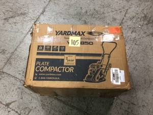 lot 5 image: Yardmax 1850 lb. Compaction Force Plate Compactor see pictures