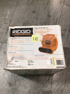 lot 10 image: Ridgid 1625 CFM Blower Fan Air Mover in very good condition