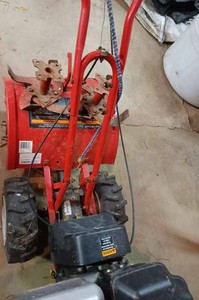 lot 6 image: Troy-Bilt Bronco Rear Tine Tiller with 5.5 hp. Intek 190 B & S OHV Engine, Runs