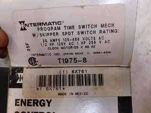 lot 29 image: New in Box Intermatic Industrial Grade Program Timer Switch with Skipper SPFT Switch Rating