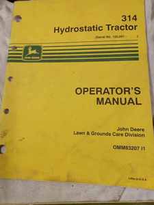 lot 52 image: Four John Deer Lawn Tractor Operators Manuals including Models 314, 70, 110, and 56