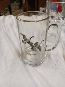 lot 55 image: Eight Vintage Beer and Beverage Glasses