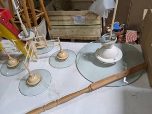 2 Hanging Lamp Chandeliers See Pho...