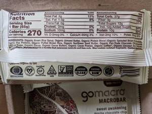 Case of Gomacro Protein Bars Mocha ...