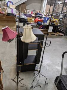 (2) Vintage Cast Iron Floor Lamps See Photos