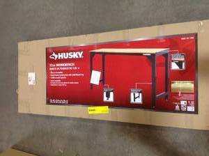 6 ft. Solid Wood Top Workbench by Husky Customer Returns See Pictures