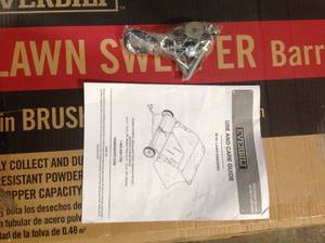 48 in. 15 cu. ft. Lawn Sweeper by Everbilt Customer Returns See Pictures