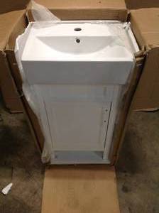 Arvesen 18ninl. white Bathroom Vanity Granite Broken Customer Returns See Pictures